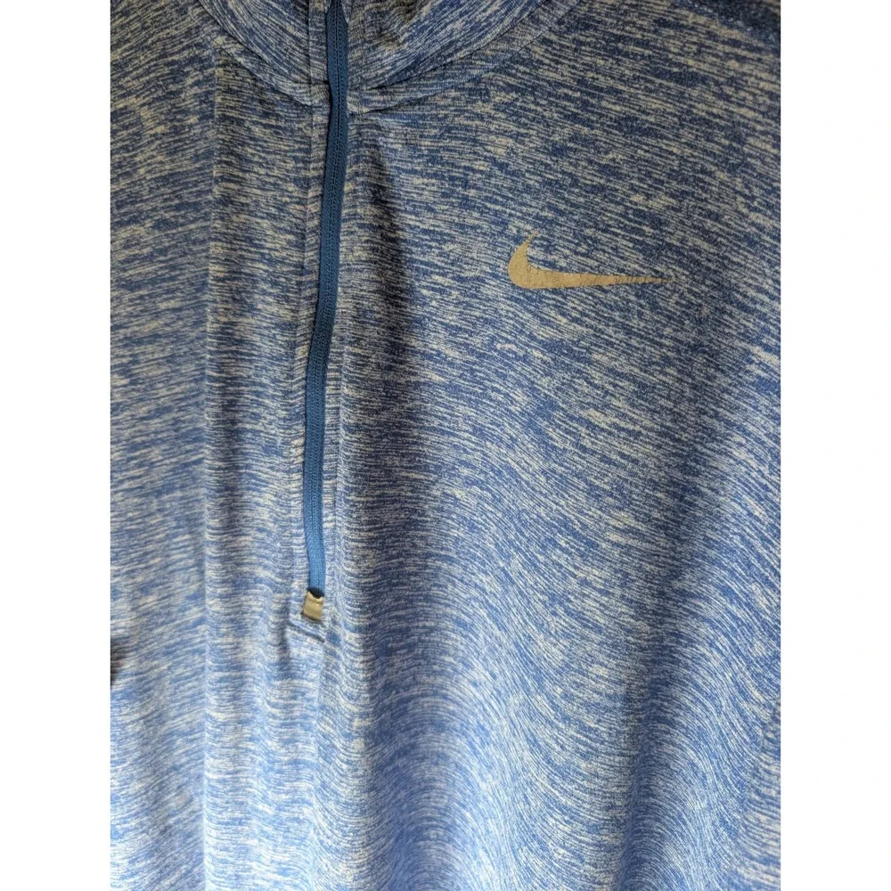 Nike Womens Element 1/2 Zip Running Dri  Fit Top Blue Size XL Heathered Blue